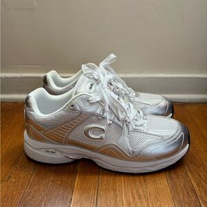 Champion White and Silver Sneakers